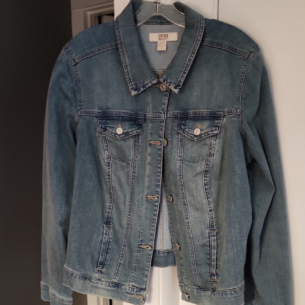 Vintage America Blue Denim Jacket - Picture 3 of 4